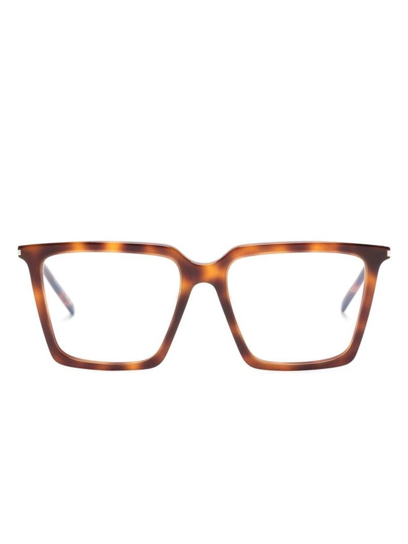 tortoiseshell square-frame glasses 1