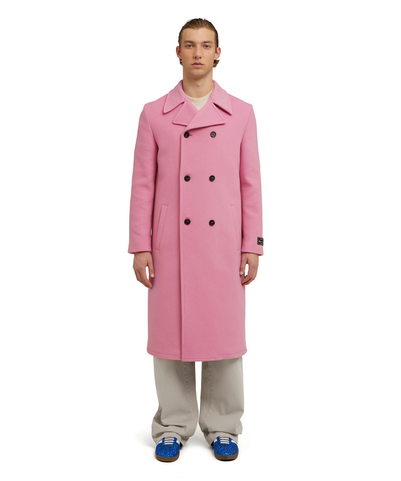 MSGM Virgin wool "Wool Coating" double-breasted coat outlook
