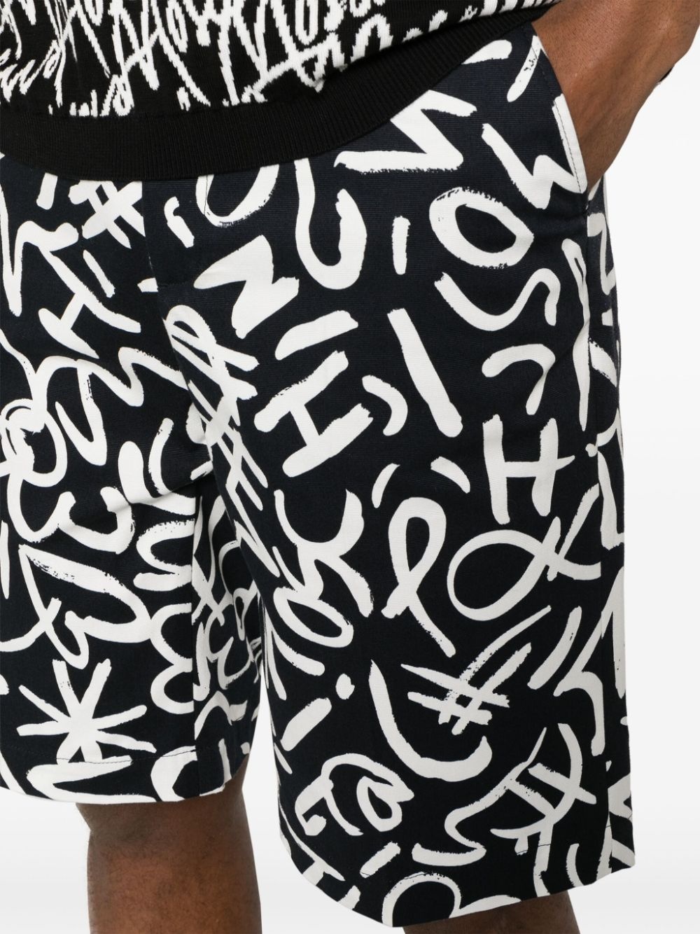 monogram-print chino shorts - 5