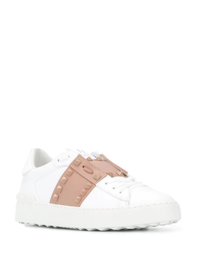 Valentino Rockstud open leather sneakers outlook