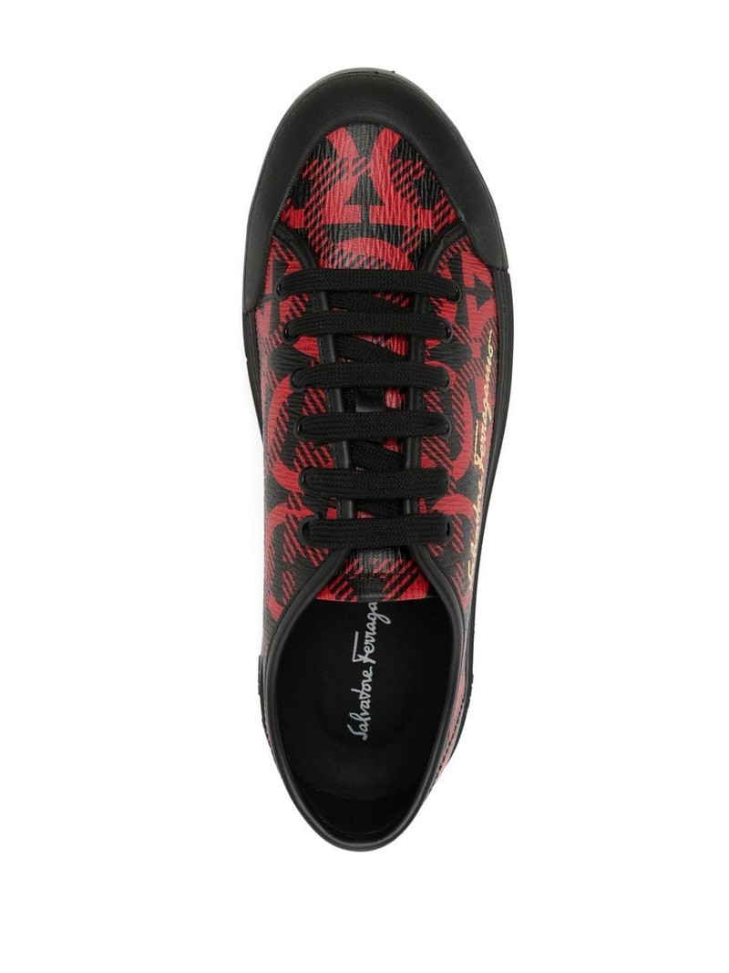 Gancini logo-top sneakers 4