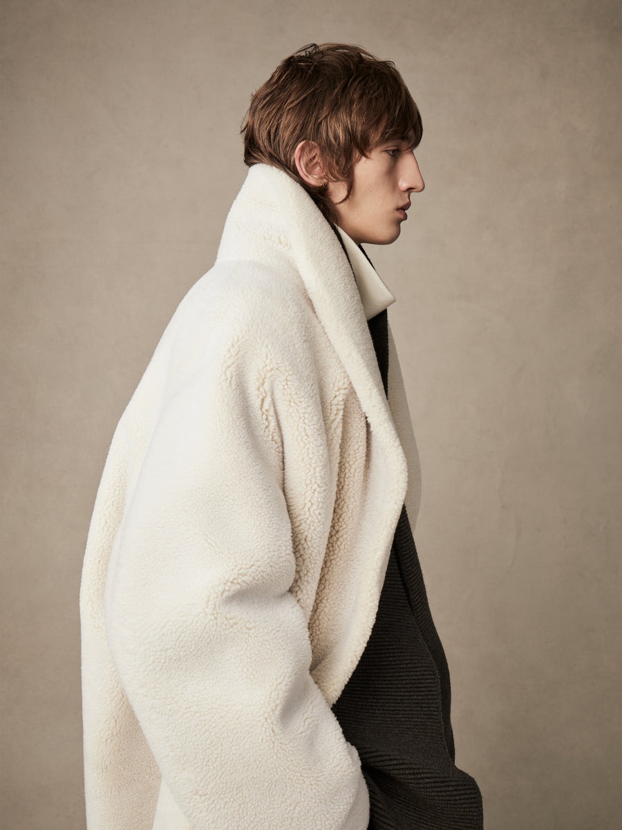 Sherpa Shawl Collar Jacket - 2