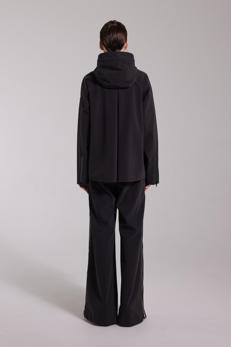 Sandviken Matte Zip Raincoat Black 5