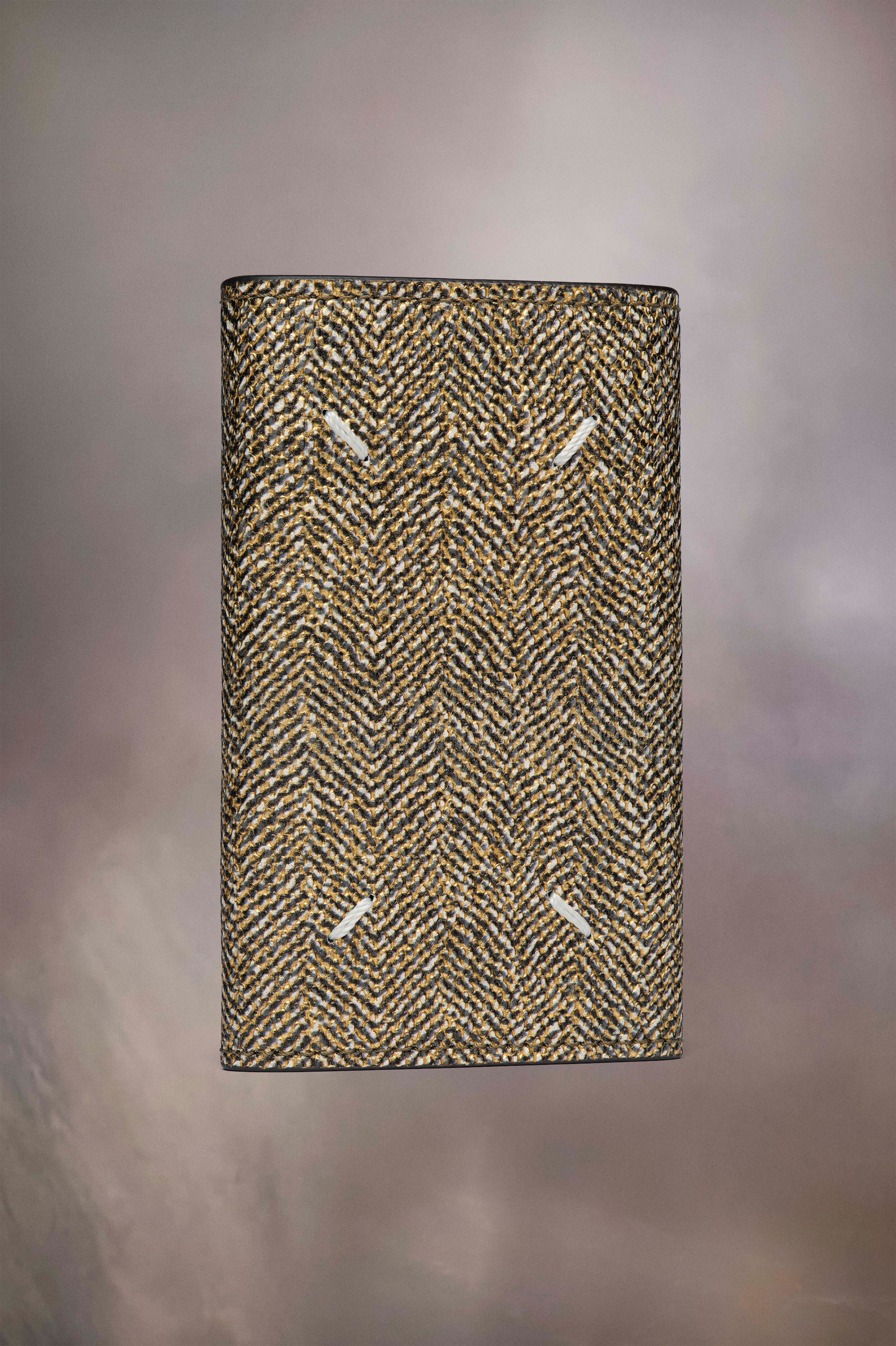 Tweed keychain leather wallet - 2