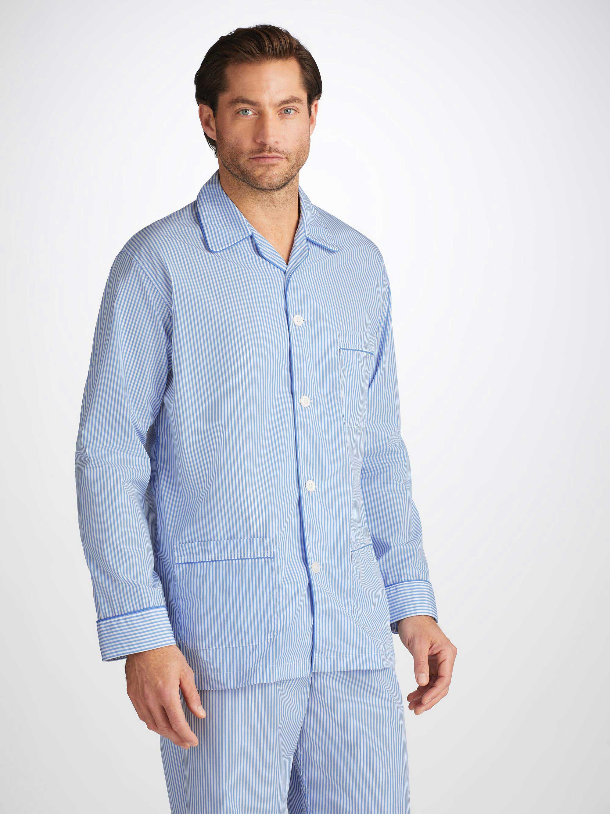 Men's Classic Fit Pyjamas James Cotton Blue - 7