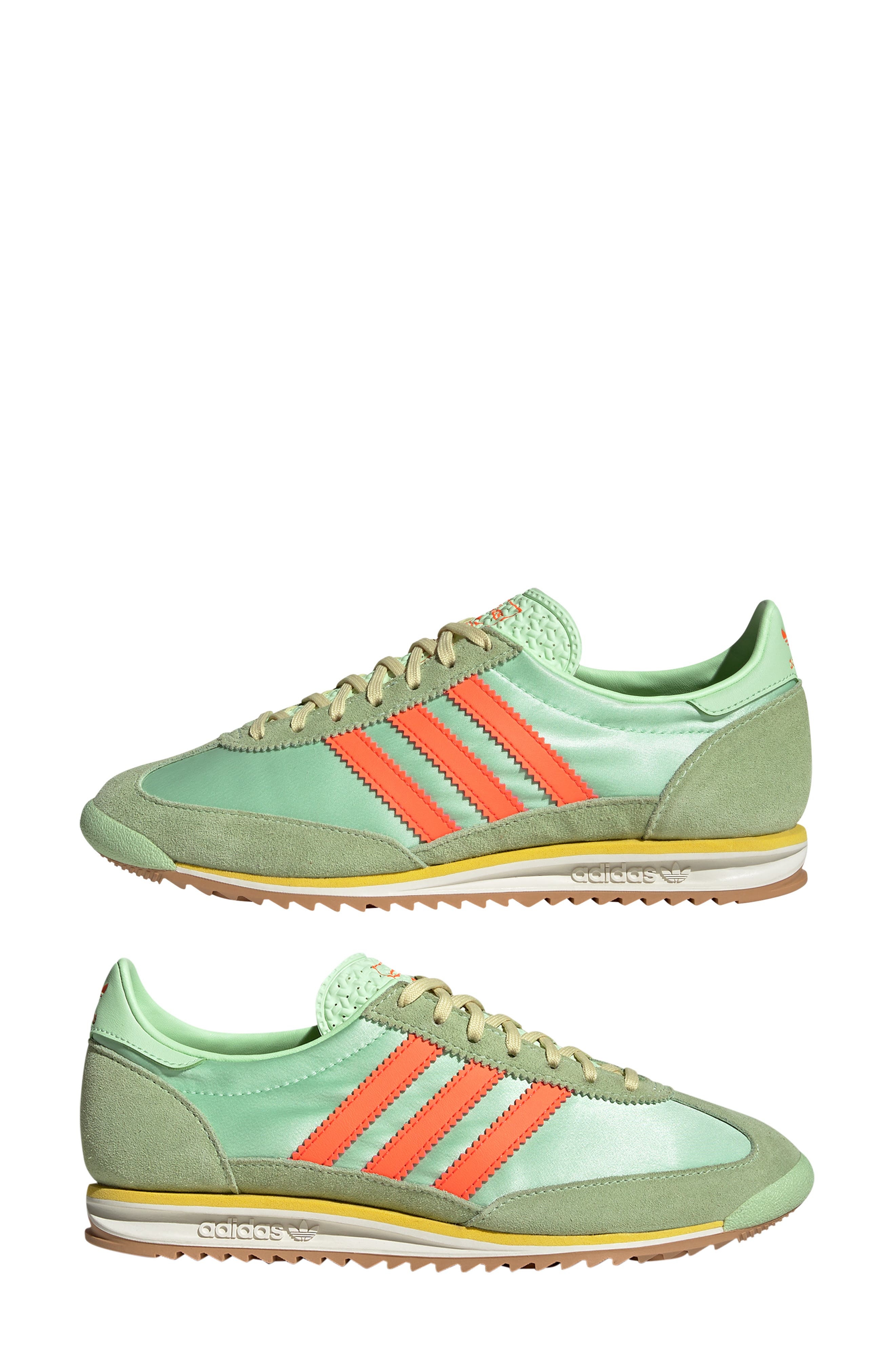 adidas SL 72 Sneaker in Green Spark/Orange/Off White at Nordstrom - 9