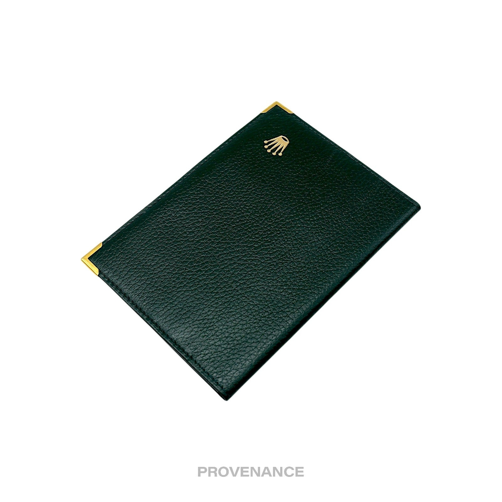 Rolex Crown Passport Wallet - Forest Green Leather - 4