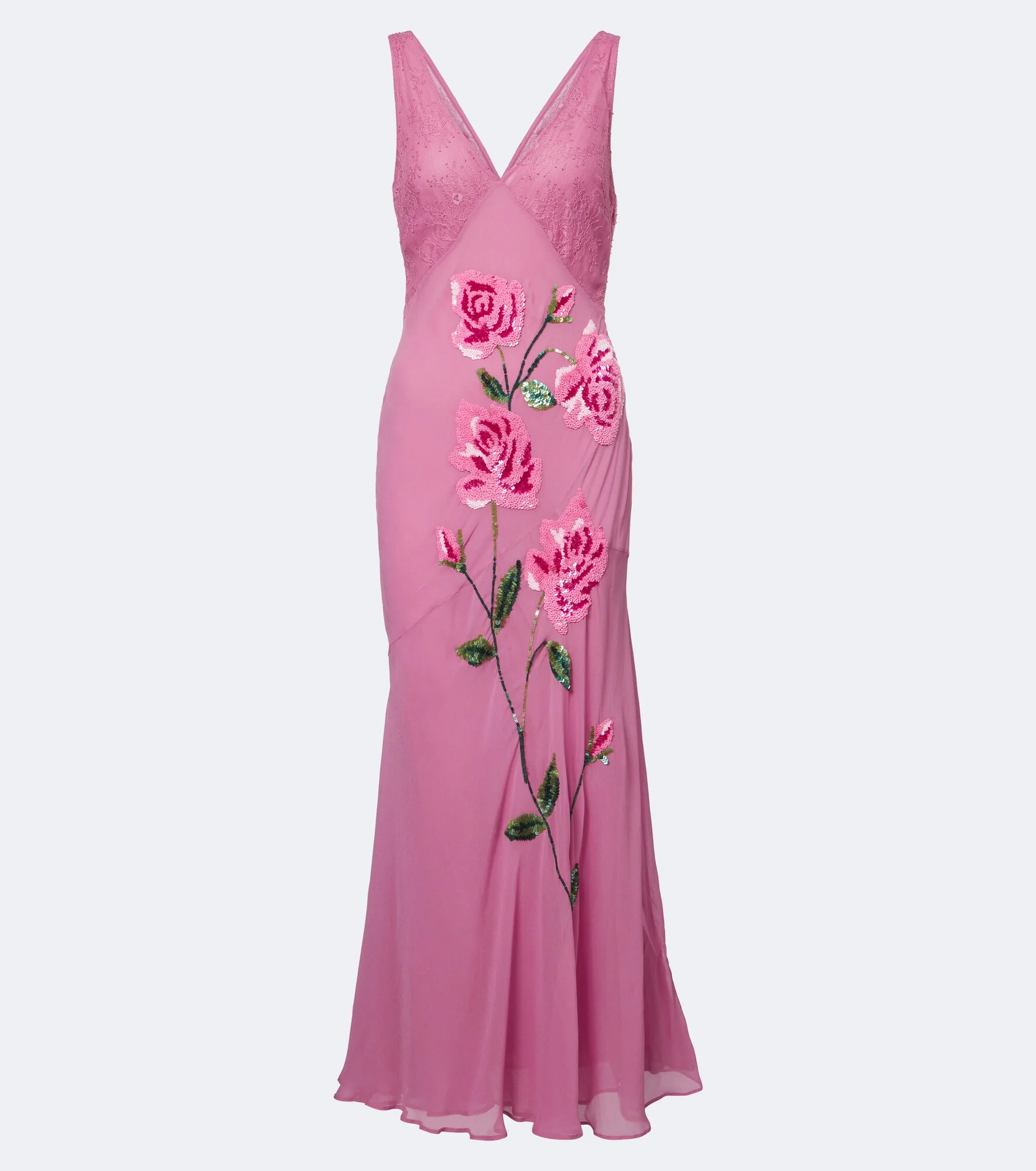 Floral sequined gown - 1