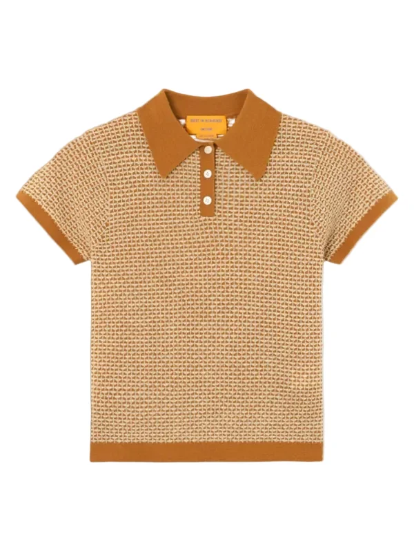 Pique Shunken Polo in Suede Combo - 1