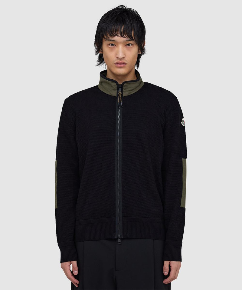 Contrast full zip knitted jacket 1