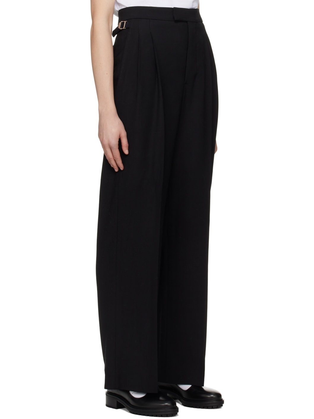 Black Pleated Trousers - 2