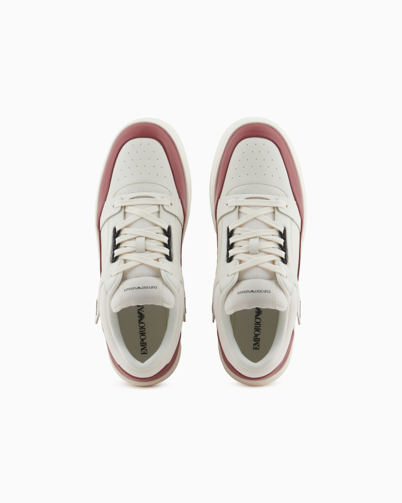 LEATHER AND MESH SNEAKERS WITH CONTRASTING DETAILS - 3