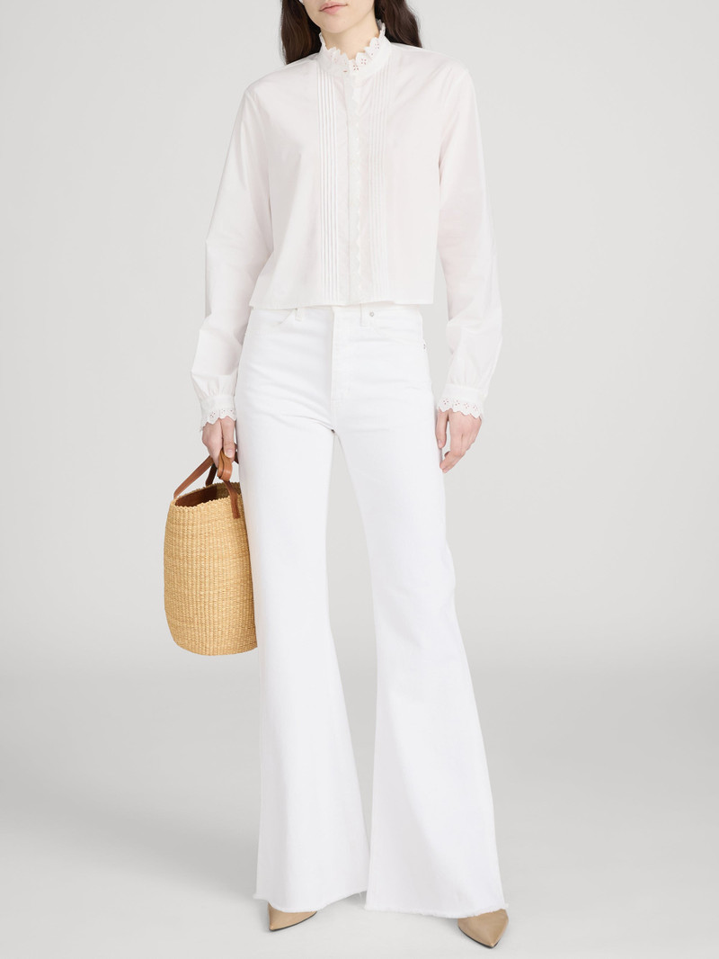 FRAME The Keepsake Pintuck Blouse outlook