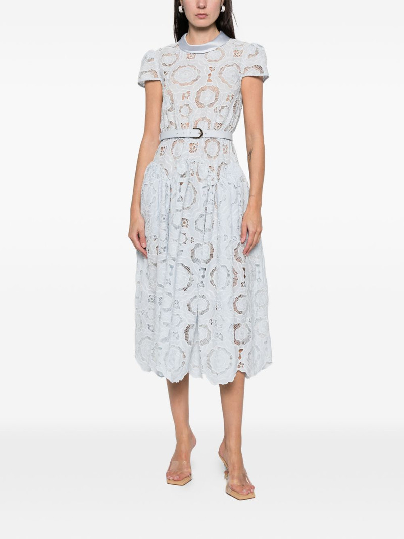 self-portrait floral-lace midi dress outlook