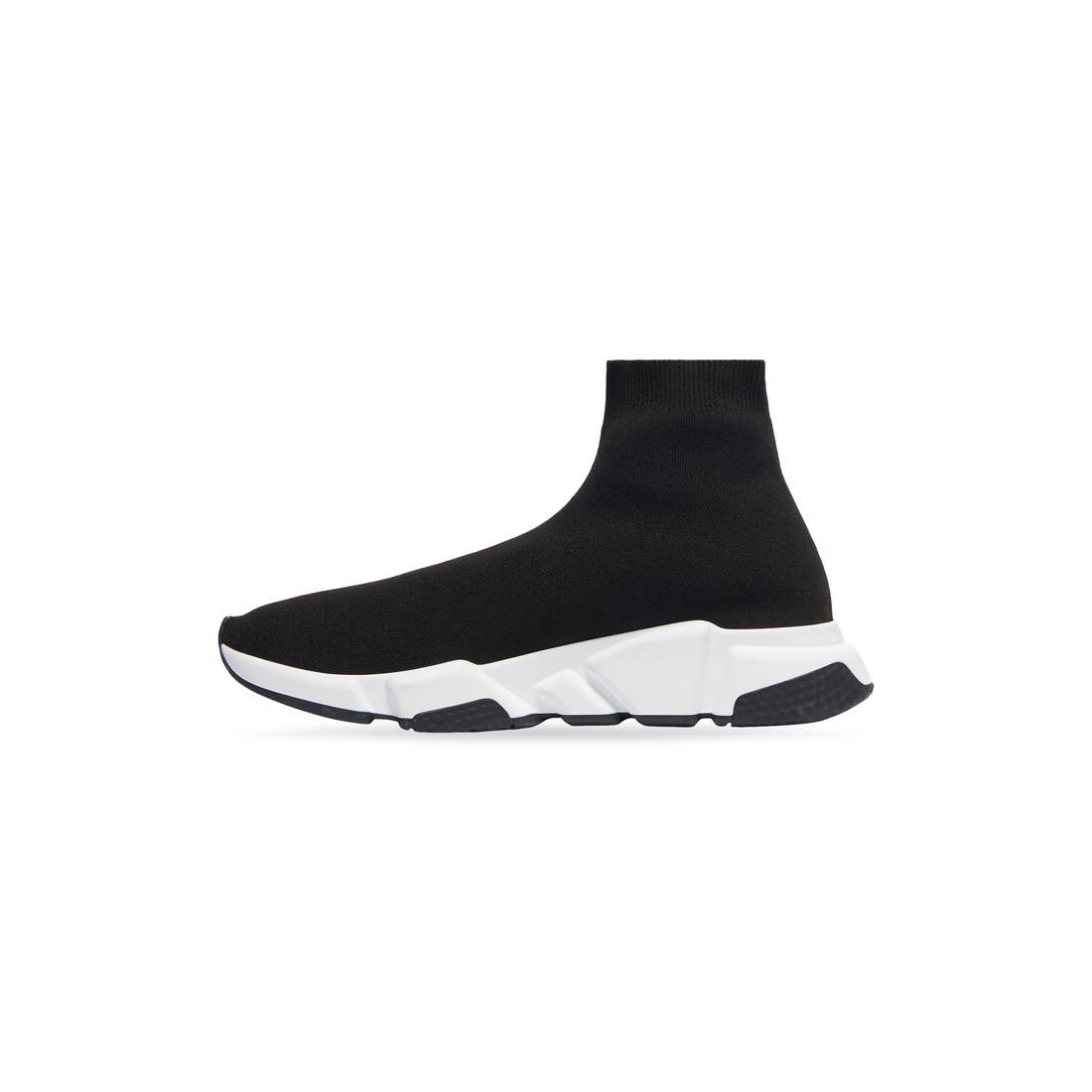 BALENCIAGA Men's Speed Graffiti Sneaker in Black/white | REVERSIBLE