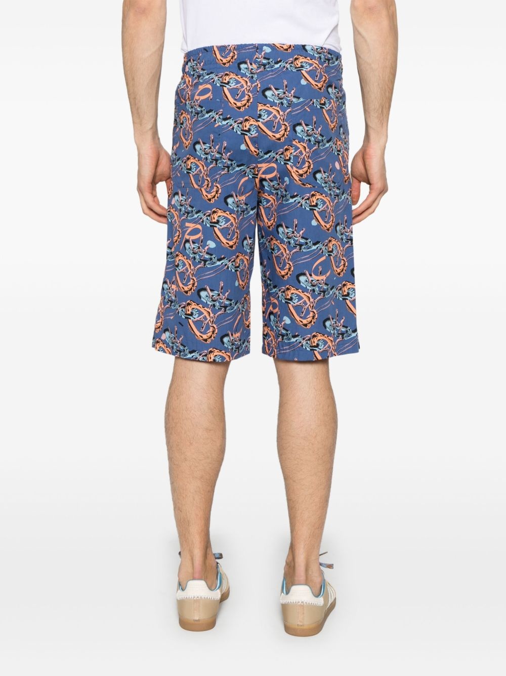 abstract-print deck shorts - 4