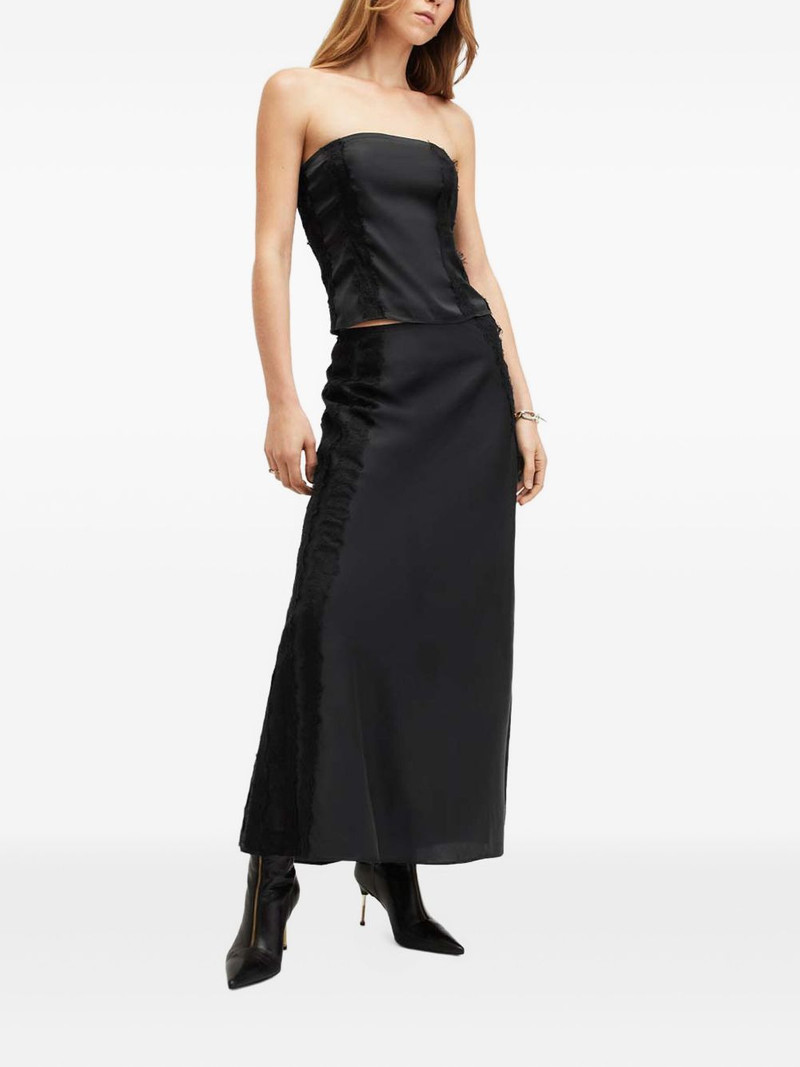 ALLSAINTS Morgan lace-trimmed satin top outlook
