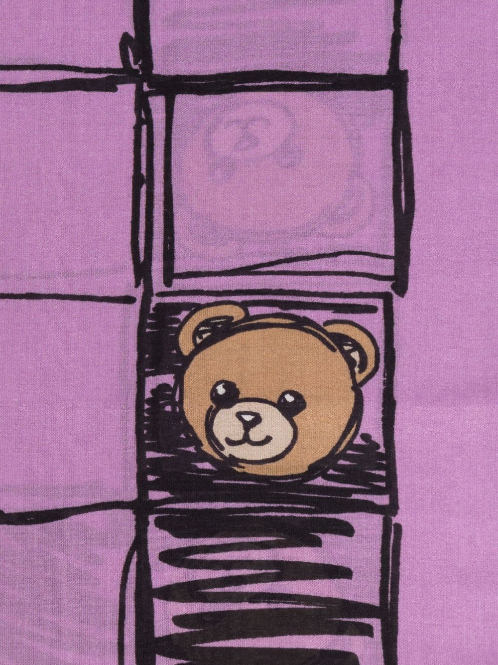 Teddy-print scarf - 2
