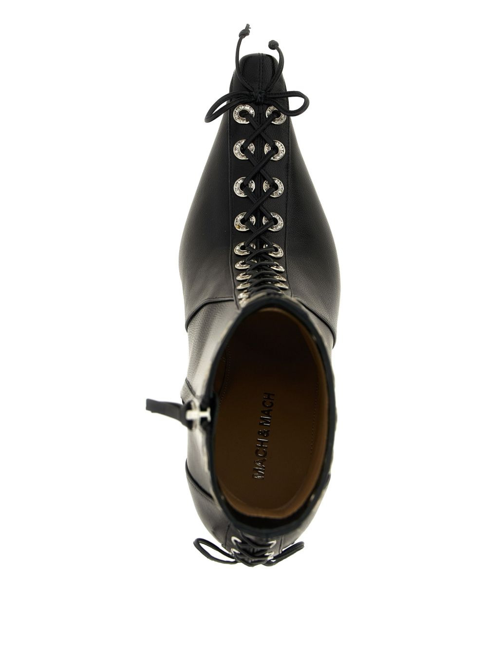 95mm lace-up studded ankle boots - 2
