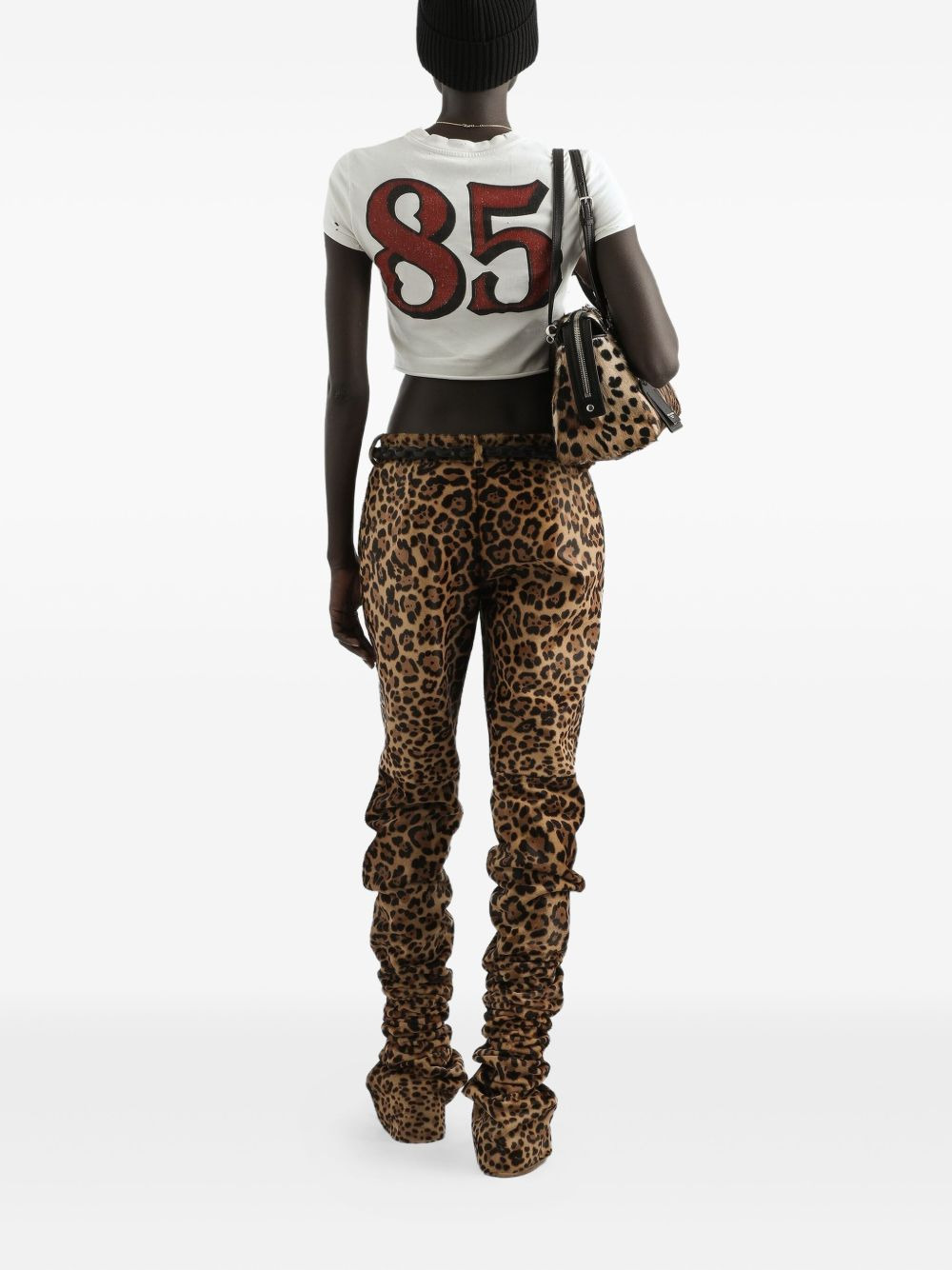 doll-print crop top - 3