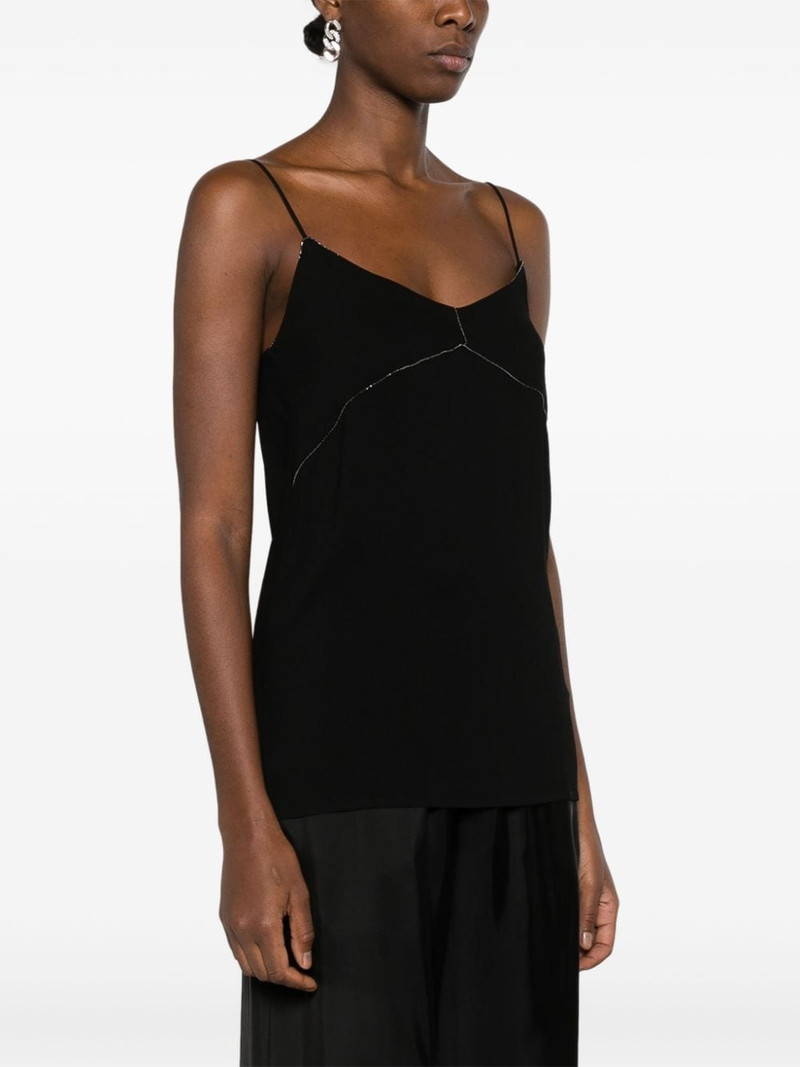 beaded-trim crepe tank top 3