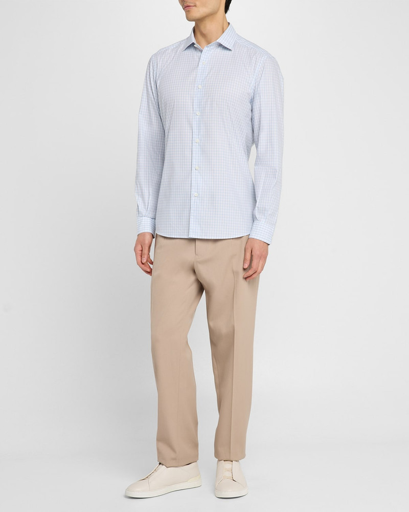 ZEGNA Men's Cotton Check Sport Shirt outlook