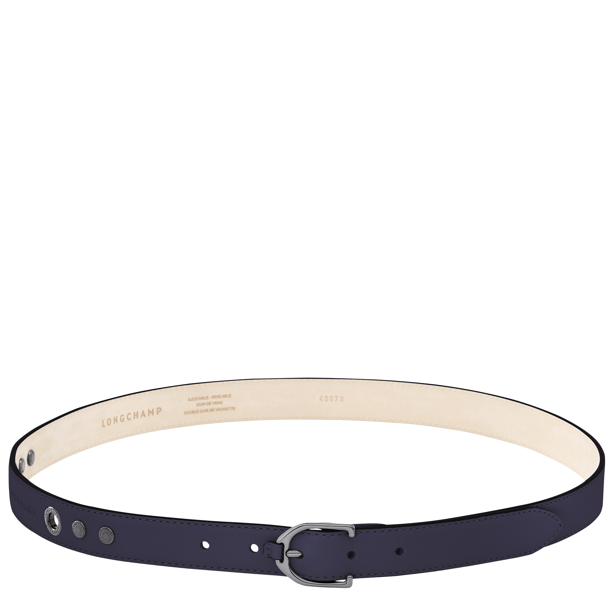 Longchamp 3D Ladies' belt Bilberry - Leather - 1