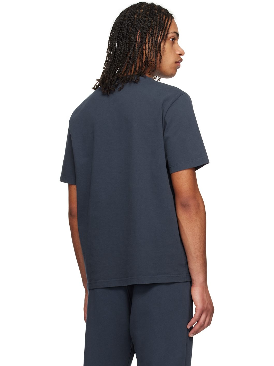Navy Bold Fox Head Patch Comfort T-shirt - 3