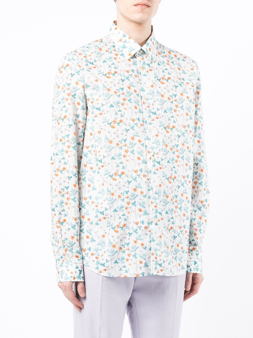 floral-print long-sleeve shirt - 3