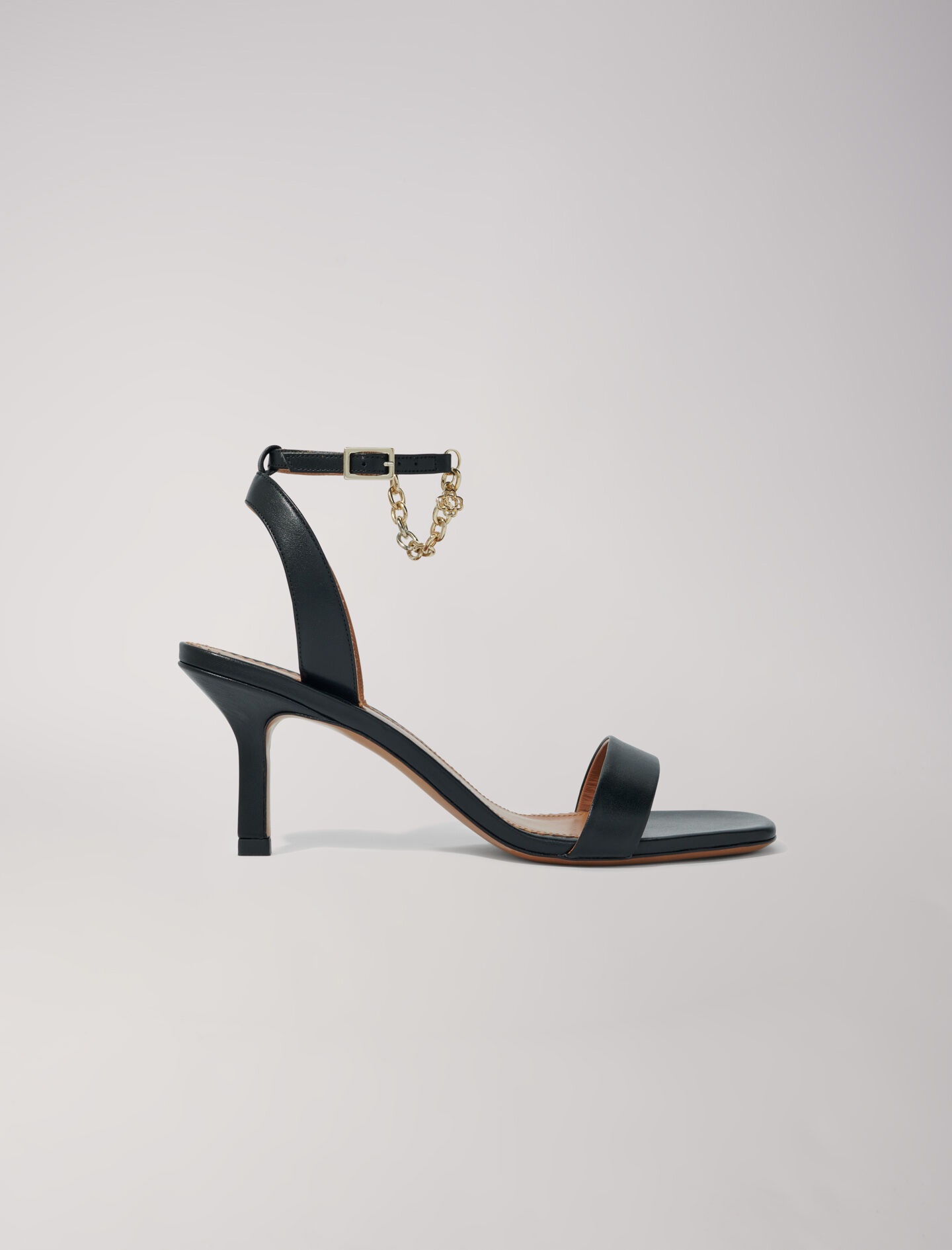 Leather sandals with heels - 1