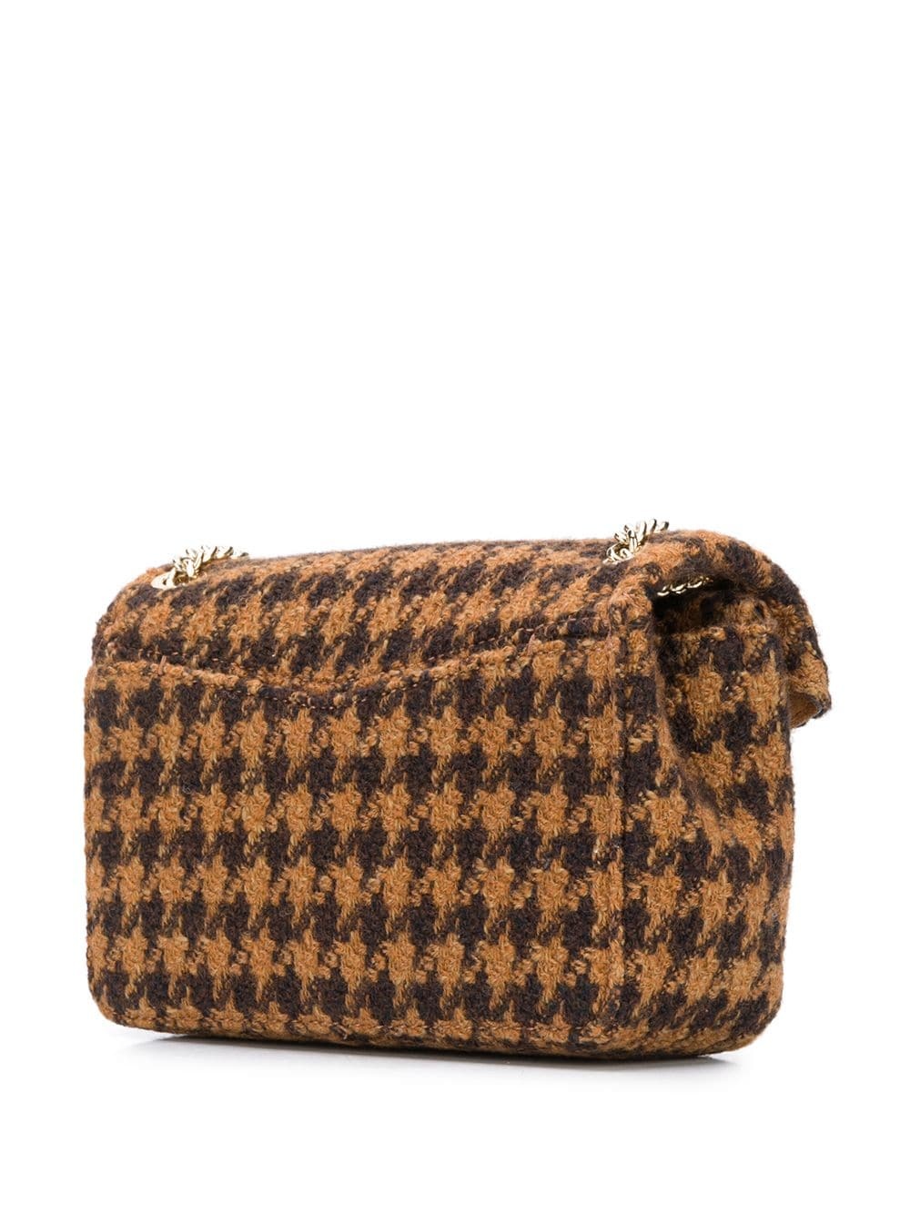 houndstooth knitted shoulder bag - 3