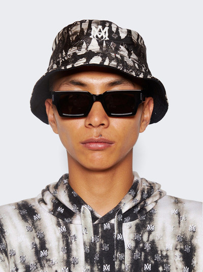 AMIRI Bandana Aloha Silk Reversible Bucket Hat Black outlook