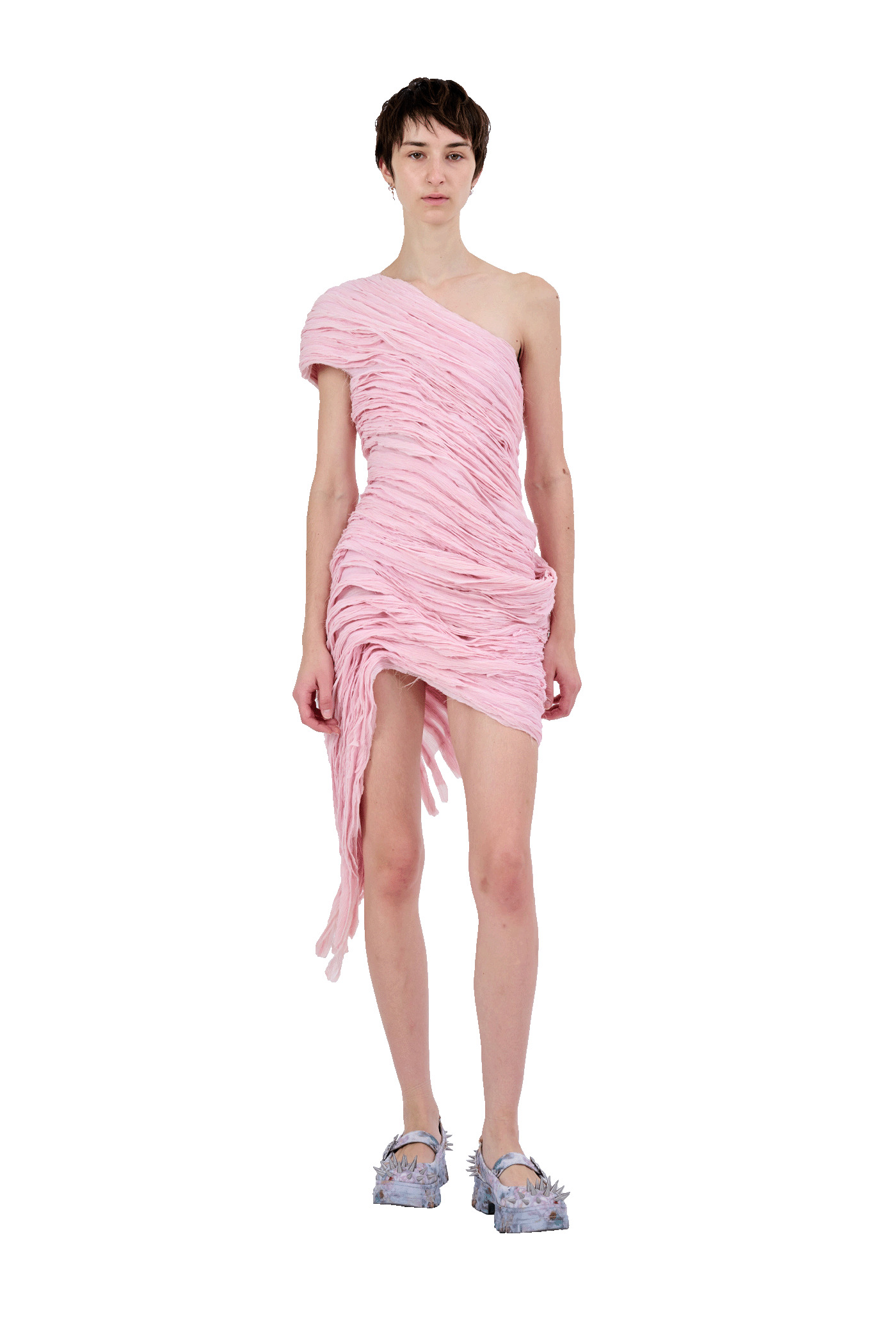 LIGHT MELON WHIRL DRESS - 4
