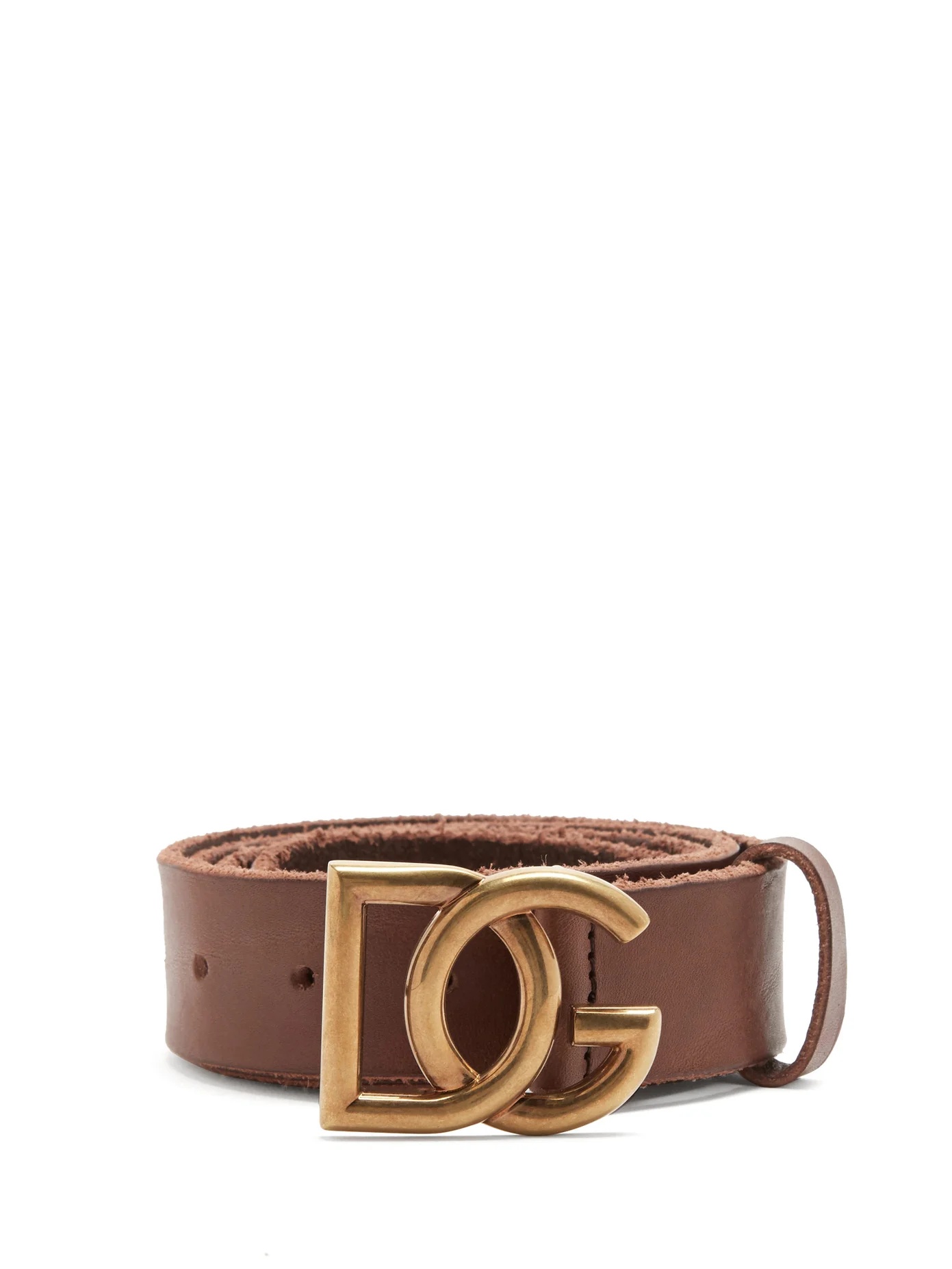 DG-buckle leather belt - 1