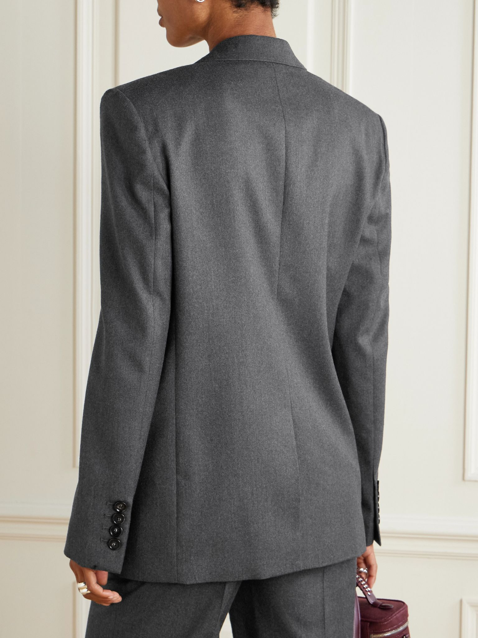 Wool-twill blazer Dark gray - 3