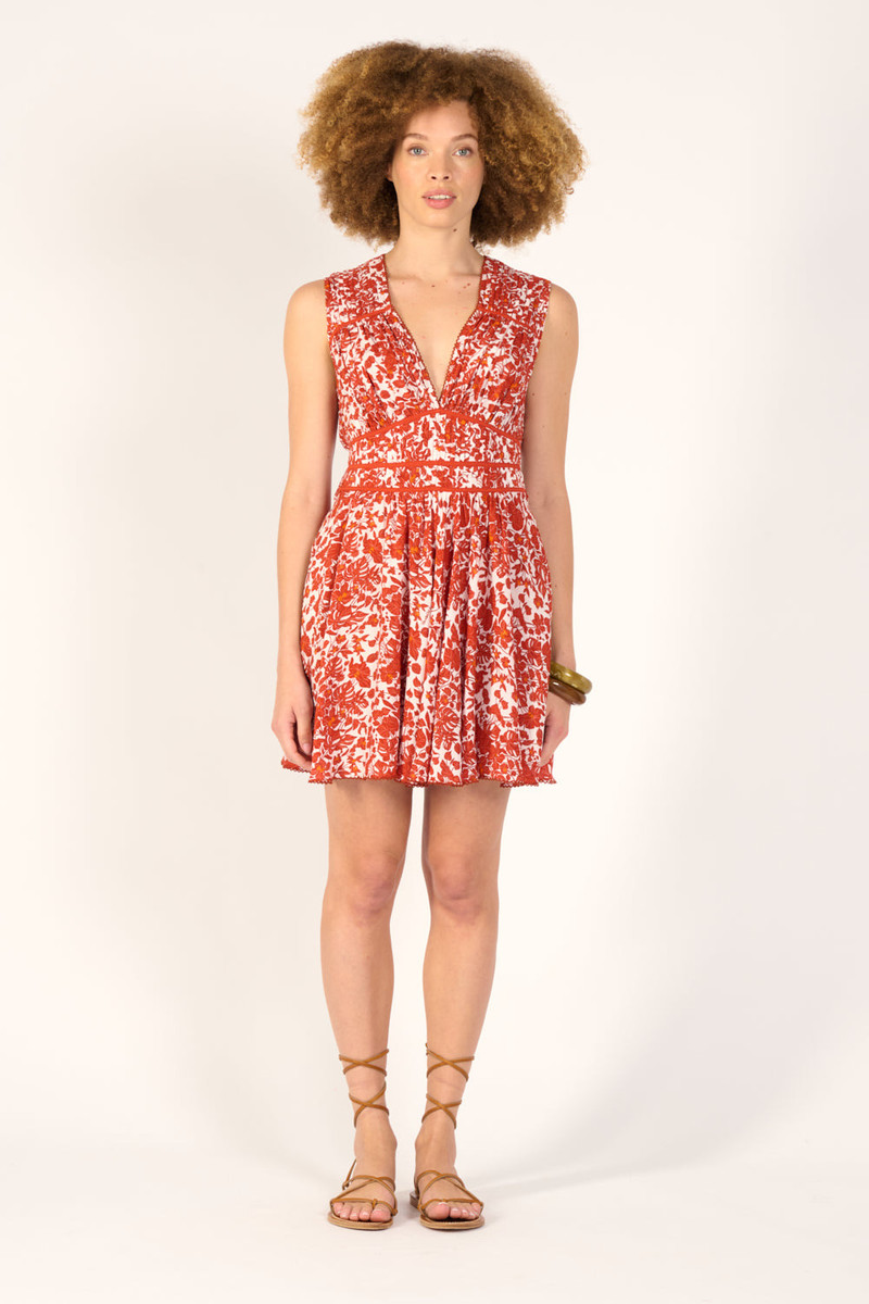 Poupette St Barth Mini Dress Ciao - Paprika Aquaflora outlook