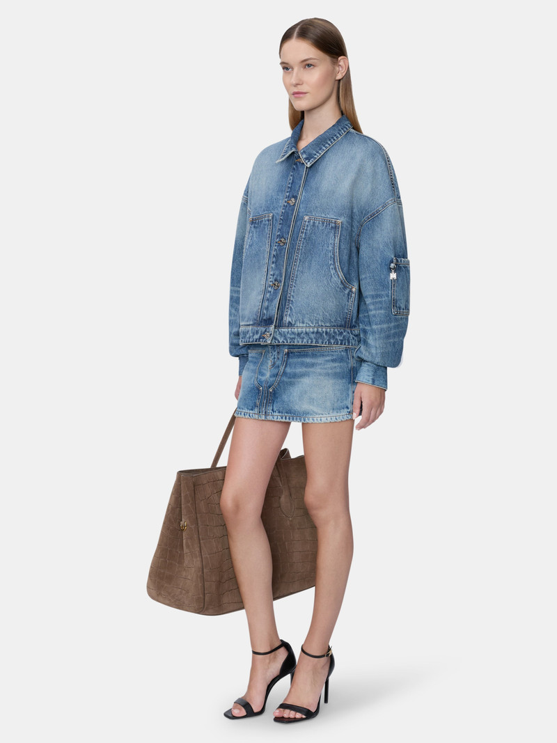 WOMEN'S DENIM CARPENTER MINI SKIRT 3