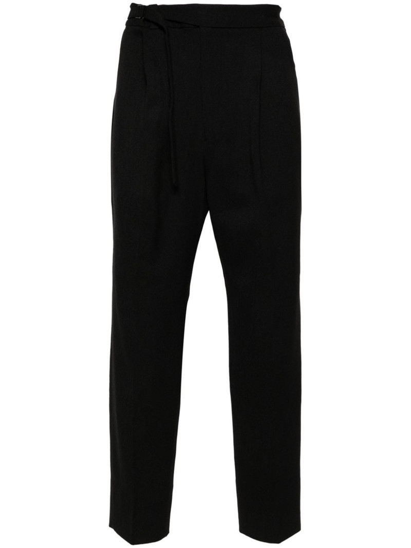 elasticated-waist cotton trousers 1
