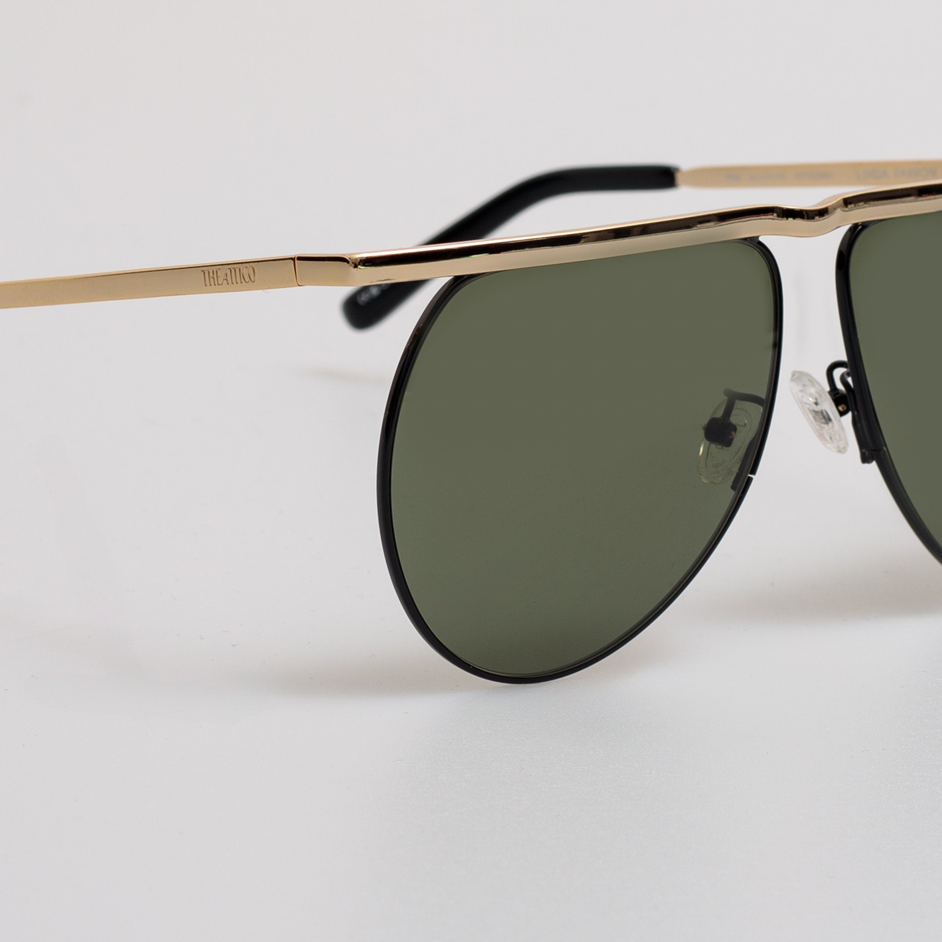 Mina Aviator Sunglasses in Yellow Gold - 3