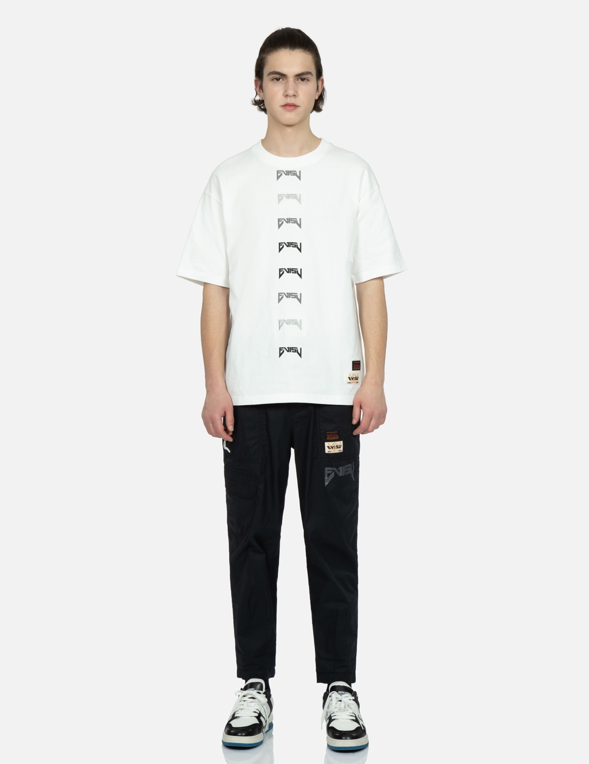 SEAGULL AND SLOGAN EMBROIDERY RELAX-FIT PANTS - 5
