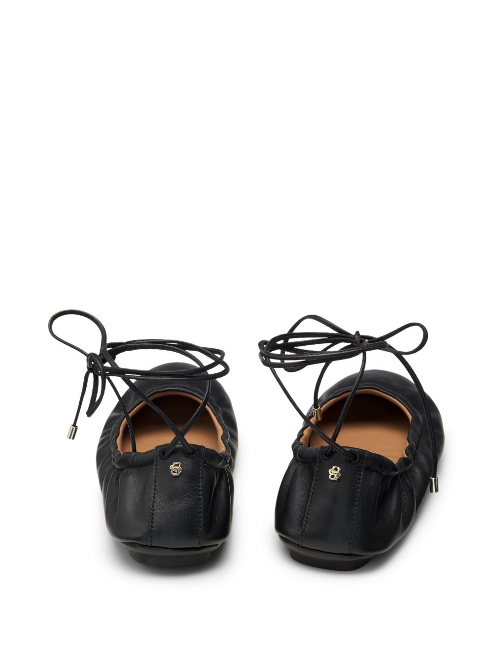 leather ballerina shoes - 3