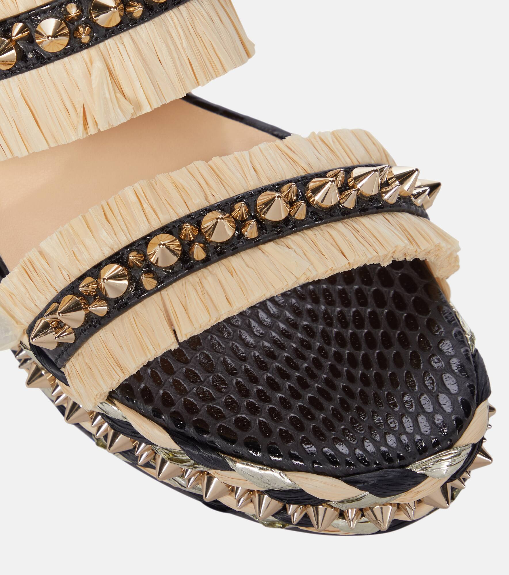 Voltinoudou raffia wedge sandals - 6