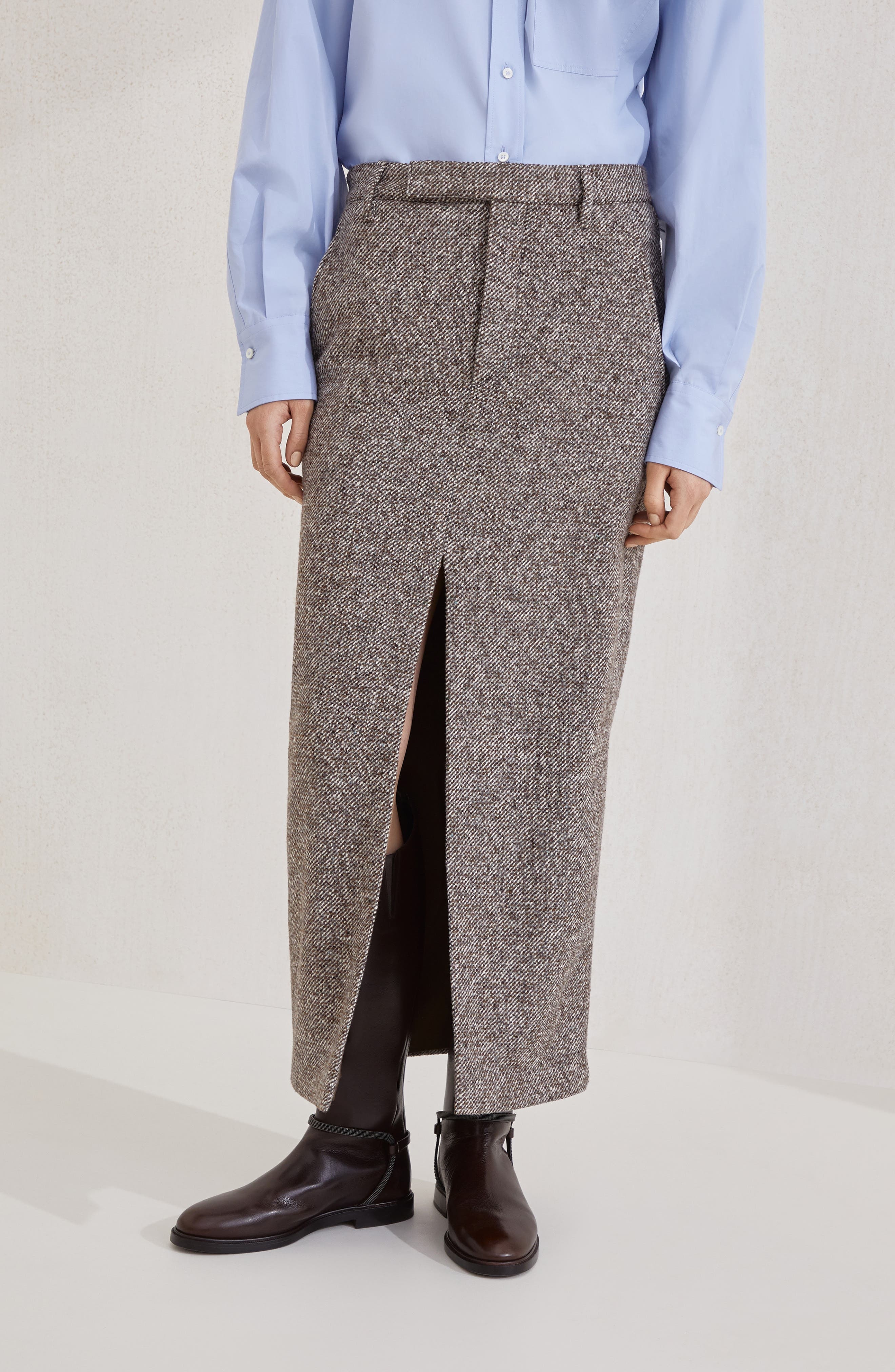 Brunello Cucinelli Sartorial pencil skirt in Brown at Nordstrom - 2