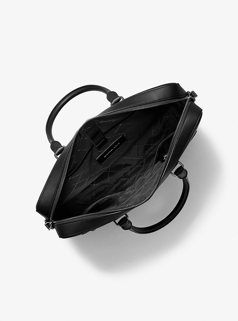 MICHAEL KORS Jet Set Pebbled Leather Briefcase outlook