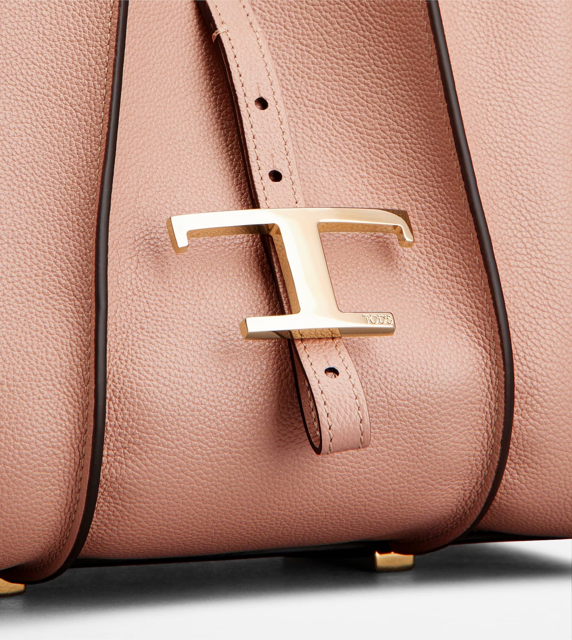 T TIMELESS SHOPPING BAG IN LEATHER MINI - PINK - 6