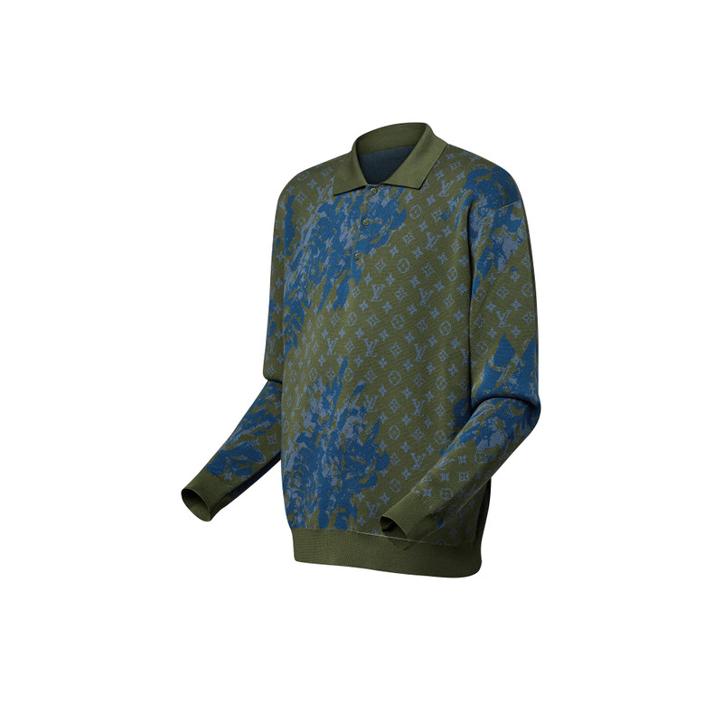 Monogram Long-Sleeved Knitted Polo 2