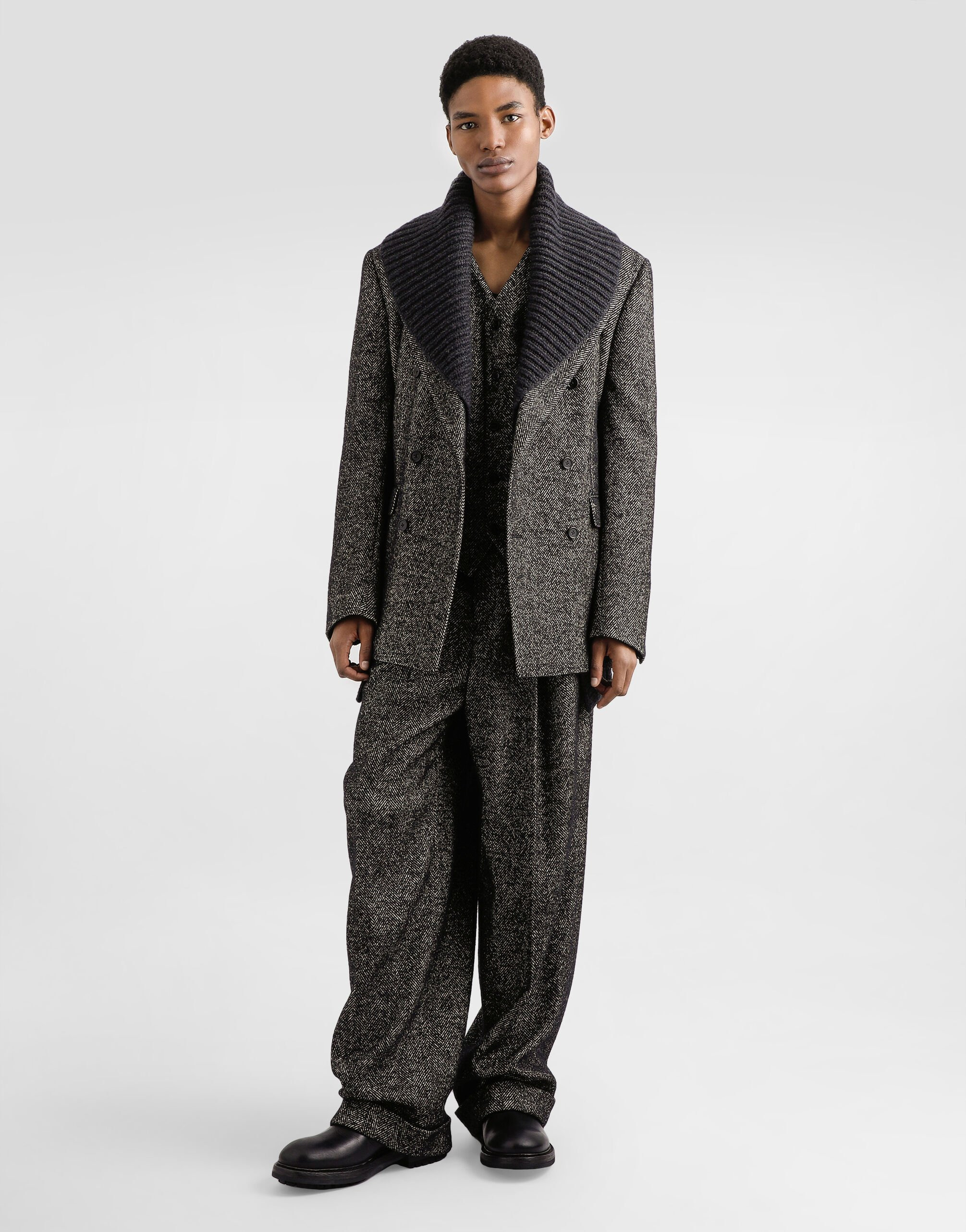 Wool chevron trousers - 2