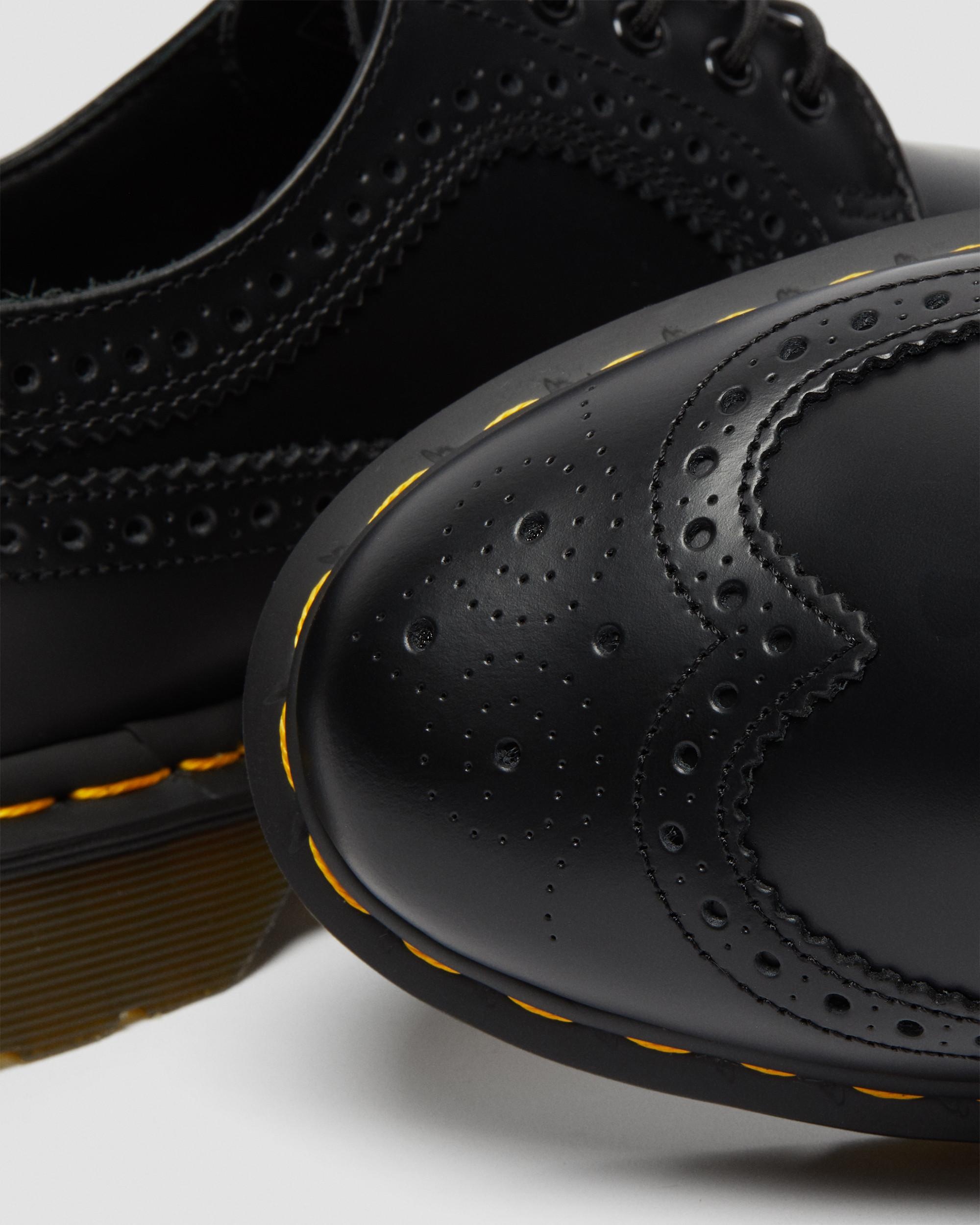 3989 Yellow Stitch Smooth Leather Brogue Shoes - 7