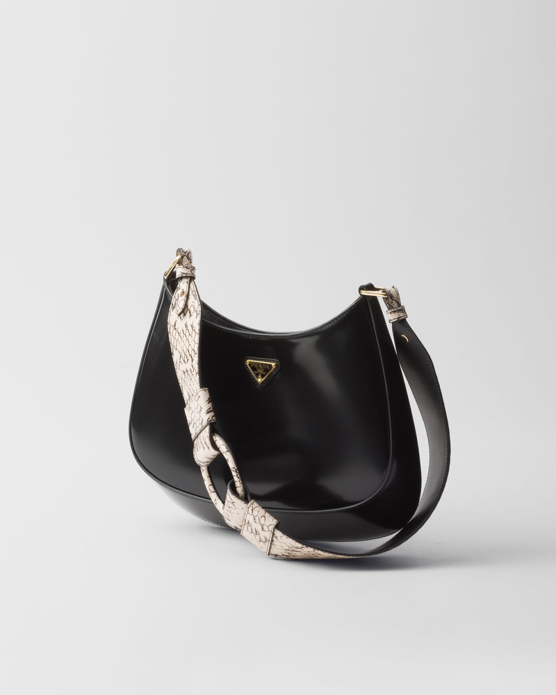 Prada Prada Cleo Ayers and brushed leather shoulder bag outlook