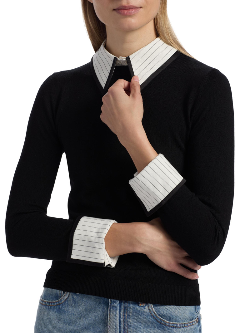 Women's Porla Collared Sweater - Black 7